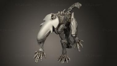 Figurines heroes, monsters and demons (Sci Fi CHEETAH ALIEN, STKM_11119) 3D models for cnc