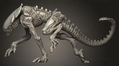 Figurines heroes, monsters and demons (Sci Fi CHEETAH ALIEN, STKM_11119) 3D models for cnc