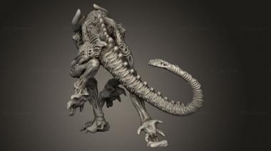 Figurines heroes, monsters and demons (Sci Fi CHEETAH ALIEN, STKM_11119) 3D models for cnc