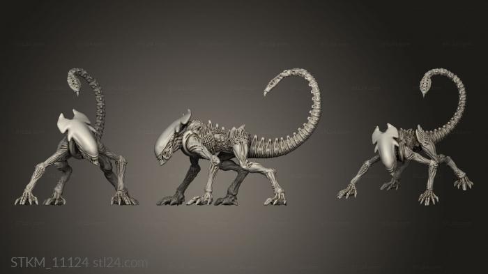 Figurines heroes, monsters and demons (Sci Fi CHEETAH ALIEN, STKM_11124) 3D models for cnc
