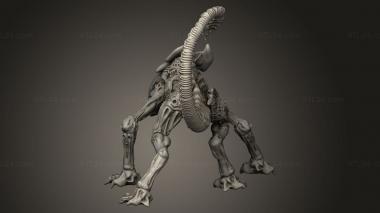 Figurines heroes, monsters and demons (Sci Fi CHEETAH ALIEN, STKM_11124) 3D models for cnc