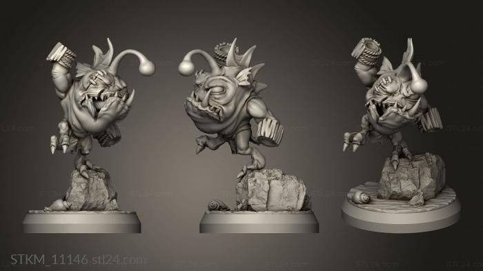 Figurines heroes, monsters and demons (Kingdom Coralan Lophinite, STKM_11146) 3D models for cnc