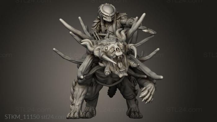 Figurines heroes, monsters and demons (Sci Fi HELLHOUND LIGER SKULL RIDER, STKM_11150) 3D models for cnc