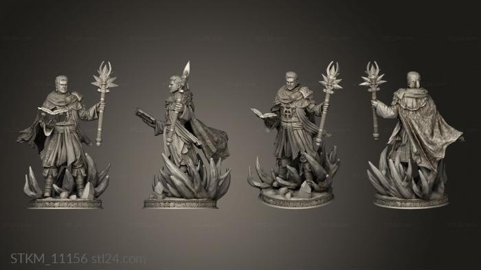 Figurines heroes, monsters and demons (Hunters Killers Aaron Wizard, STKM_11156) 3D models for cnc