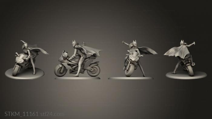 Figurines heroes, monsters and demons (Batgirl on Bike clothes raincoat, STKM_11161) 3D models for cnc