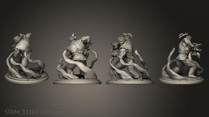 Статуэтки герои, монстры и демоны (Рю Печо, STKM_11163) 3D модель для ЧПУ станка