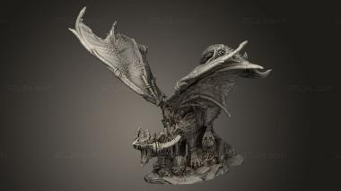 Figurines heroes, monsters and demons (CAVE DRAGON, STKM_11165) 3D models for cnc