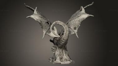 Figurines heroes, monsters and demons (CAVE DRAGON, STKM_11165) 3D models for cnc