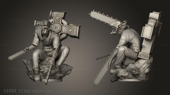 Figurines heroes, monsters and demons (Chainsaw Man, STKM_11166) 3D models for cnc