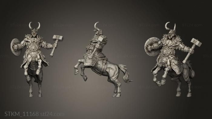 Figurines heroes, monsters and demons (Centaur male, STKM_11168) 3D models for cnc