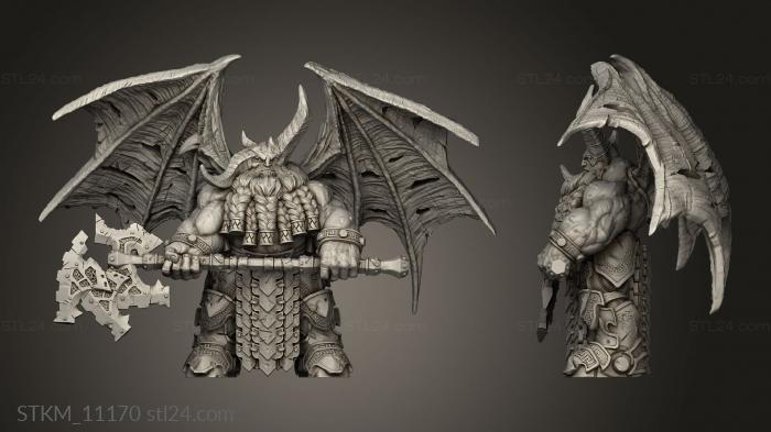 Figurines heroes, monsters and demons (Chaos, STKM_11170) 3D models for cnc