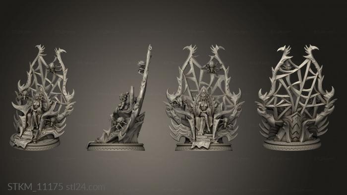 Figurines heroes, monsters and demons (The Queens Web Underworld Dark Elves Divine Matriarch, STKM_11175) 3D models for cnc