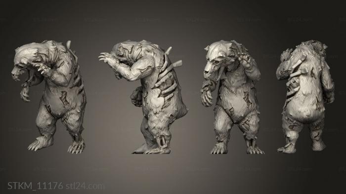 Figurines heroes, monsters and demons (The Lost Cave Throwback Undead Bears, STKM_11176) 3D models for cnc