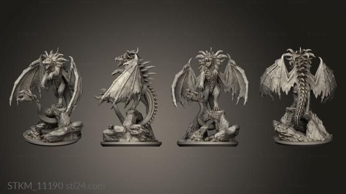 Figurines heroes, monsters and demons (China Hong Qi, STKM_11190) 3D models for cnc
