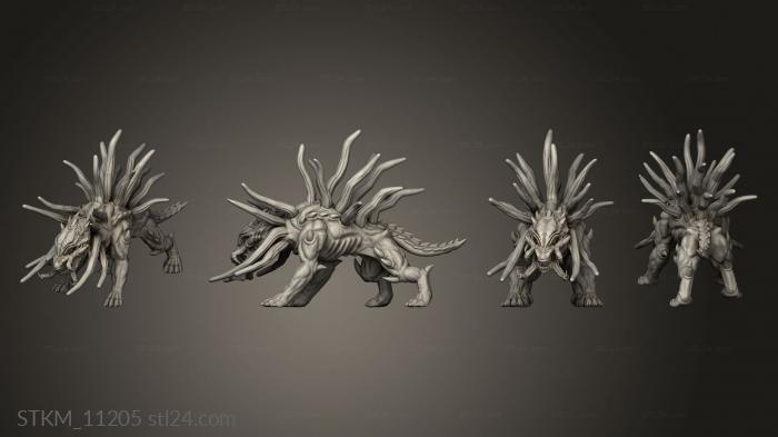Figurines heroes, monsters and demons (Sci Fi SKULL HUNTER HOUNDS HOUND, STKM_11205) 3D models for cnc