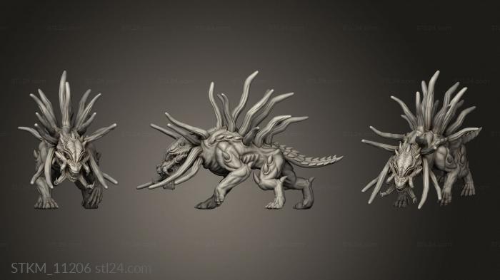 Figurines heroes, monsters and demons (Sci Fi SKULL HUNTER HOUNDS HOUND, STKM_11206) 3D models for cnc