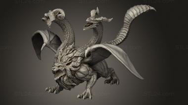 Figurines heroes, monsters and demons (Chimaera, STKM_11213) 3D models for cnc