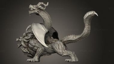 Figurines heroes, monsters and demons (Chimaera, STKM_11213) 3D models for cnc