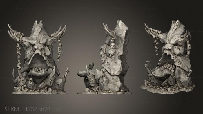 Figurines heroes, monsters and demons (Aurox Minotaurs Moloch Altar, STKM_11232) 3D models for cnc