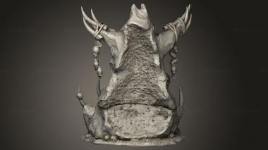 Figurines heroes, monsters and demons (Aurox Minotaurs Moloch Altar, STKM_11232) 3D models for cnc