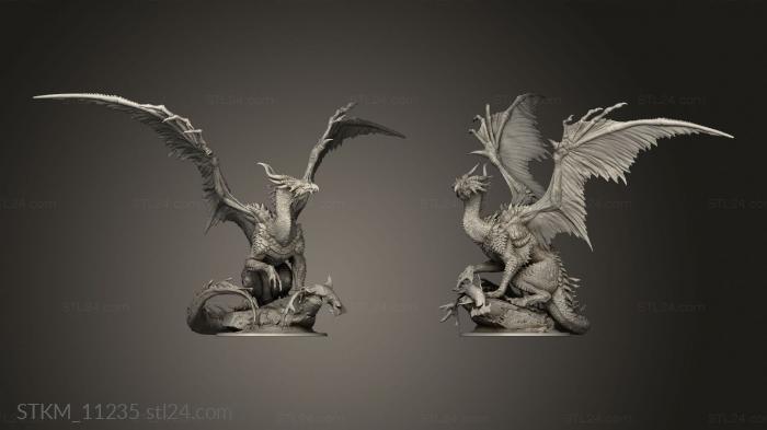 Figurines heroes, monsters and demons (US Bronze Dragon, STKM_11235) 3D models for cnc