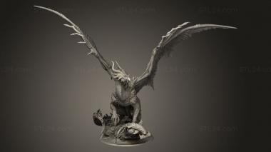 Figurines heroes, monsters and demons (US Bronze Dragon, STKM_11235) 3D models for cnc