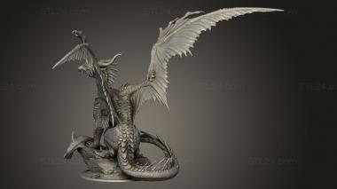 Figurines heroes, monsters and demons (US Bronze Dragon, STKM_11235) 3D models for cnc