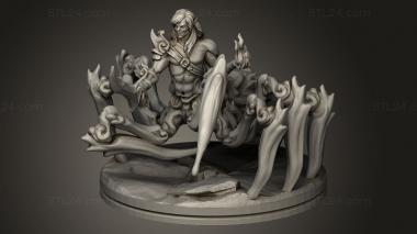 Figurines heroes, monsters and demons (DARK ELVES Arachnid UN, STKM_11257) 3D models for cnc