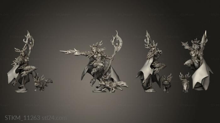 Figurines heroes, monsters and demons (Eye Stalevo Vulpea Whitebranch Eo Horned Fox Familiar, STKM_11263) 3D models for cnc