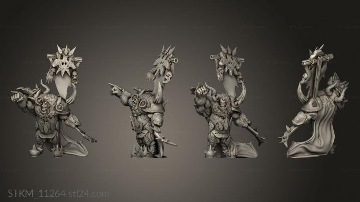 Figurines heroes, monsters and demons (ironskin warboss, STKM_11264) 3D models for cnc