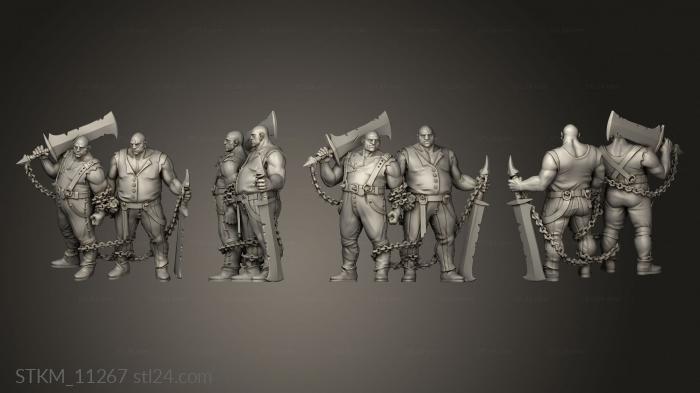 Figurines heroes, monsters and demons (Alice in Nightmareland Inseparable Twins, STKM_11267) 3D models for cnc