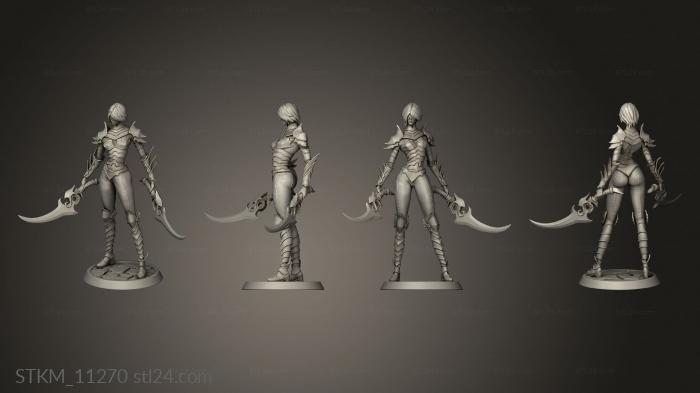 Figurines heroes, monsters and demons (death deathcult swords stance, STKM_11270) 3D models for cnc