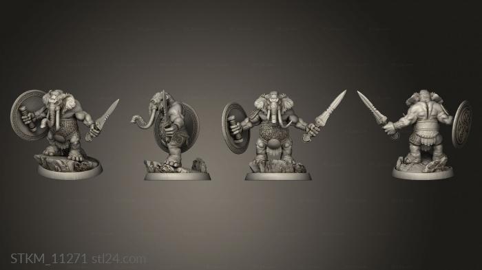 Figurines heroes, monsters and demons (The Achilles Broken, STKM_11271) 3D models for cnc