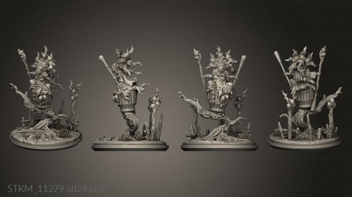 Figurines heroes, monsters and demons (Baba Yaga, STKM_11279) 3D models for cnc