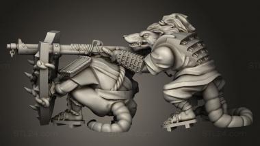 Figurines heroes, monsters and demons (US Mutara Rat Shooter, STKM_11287) 3D models for cnc