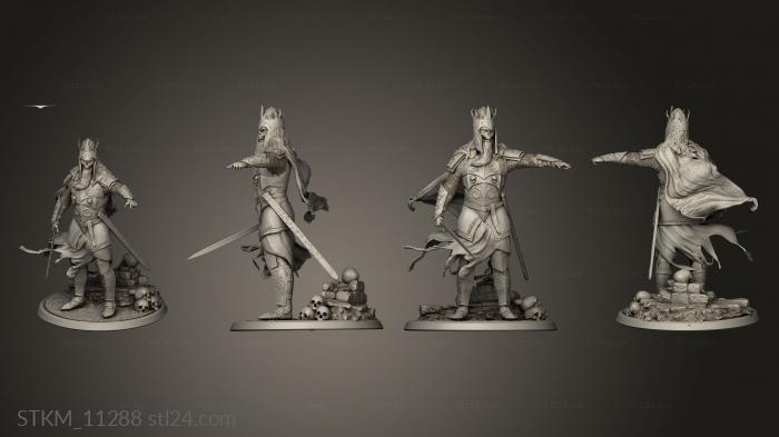 Figurines heroes, monsters and demons (Arcanum The Damned Knights dead king, STKM_11288) 3D models for cnc