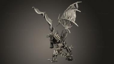 Figurines heroes, monsters and demons (Skeletal Dragon Multi Back Leg, STKM_11292) 3D models for cnc