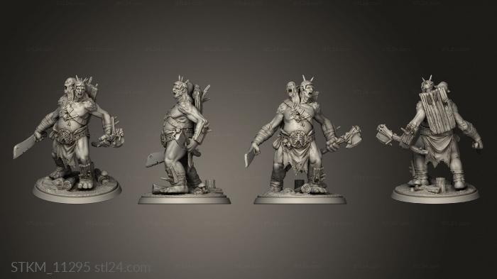 Figurines heroes, monsters and demons (A Mad Mega Experiment Ettin, STKM_11295) 3D models for cnc