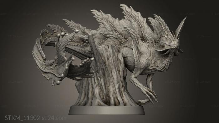 Figurines heroes, monsters and demons (Hybrid Raptor, STKM_11302) 3D models for cnc