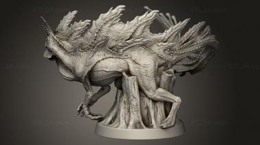 Figurines heroes, monsters and demons (Hybrid Raptor, STKM_11302) 3D models for cnc