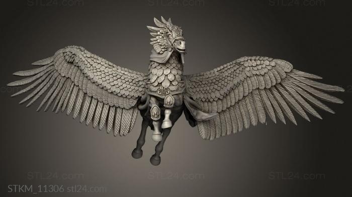Figurines heroes, monsters and demons (Cavaleiros do Vento Wind Knights Pegasus and CG, STKM_11306) 3D models for cnc