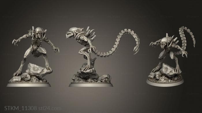 Figurines heroes, monsters and demons (Aliens solo GIGERIAN SKULL HUNTER HYBRID, STKM_11308) 3D models for cnc