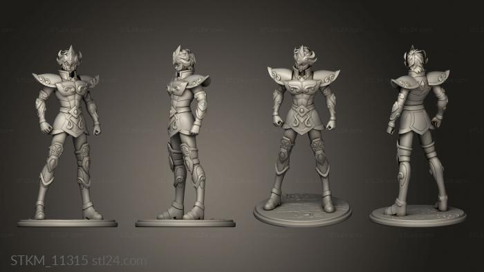 Figurines heroes, monsters and demons (Aiolia Cavaleiro Leao, STKM_11315) 3D models for cnc