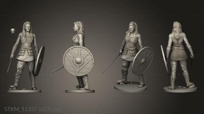 Figurines heroes, monsters and demons (lagertha Lagertha, STKM_11337) 3D models for cnc