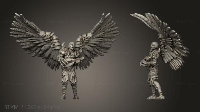 Figurines heroes, monsters and demons (Throwback Angel Warrior, STKM_11360) 3D models for cnc