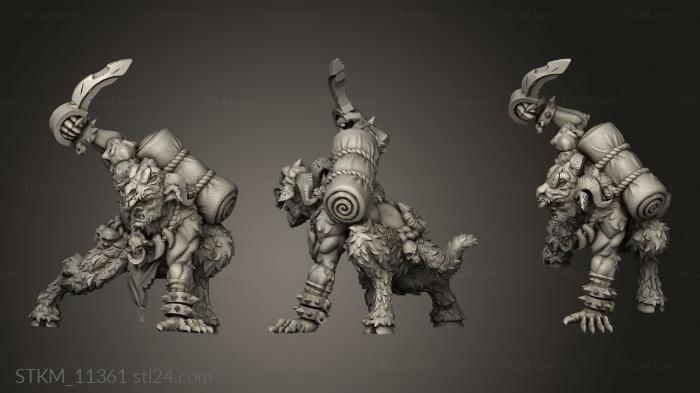 Figurines heroes, monsters and demons (Throwback Bodrel, STKM_11361) 3D models for cnc