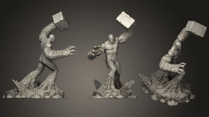 Статуэтки герои, монстры и демоны (Скульптура Песочного человека (Статуя), STKM_1137) 3D модель для ЧПУ станка