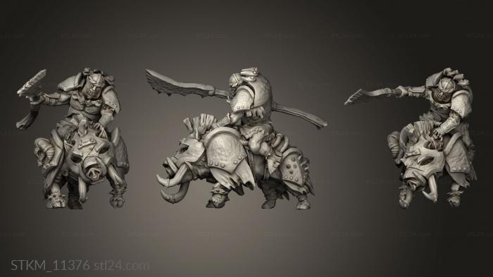 Figurines heroes, monsters and demons (Fantasy Rider, STKM_11376) 3D models for cnc