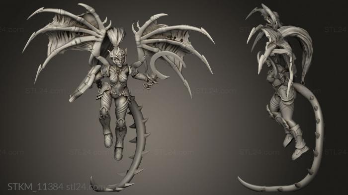 Figurines heroes, monsters and demons (Fantasy Harpie Arpie, STKM_11384) 3D models for cnc