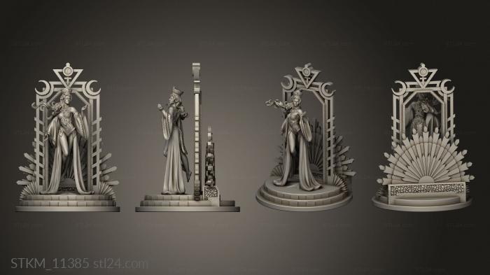 Figurines heroes, monsters and demons (Tarot The Priestess, STKM_11385) 3D models for cnc